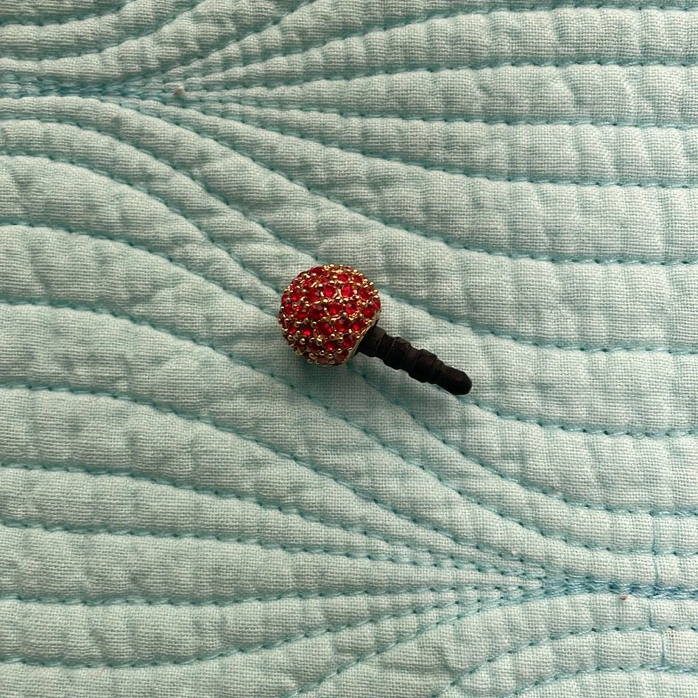 Pave stone phone charm